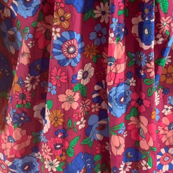 Karlie Ruffle London Floral Cotton Poplin Mini Dress Size Medium - Picture 8 of 12